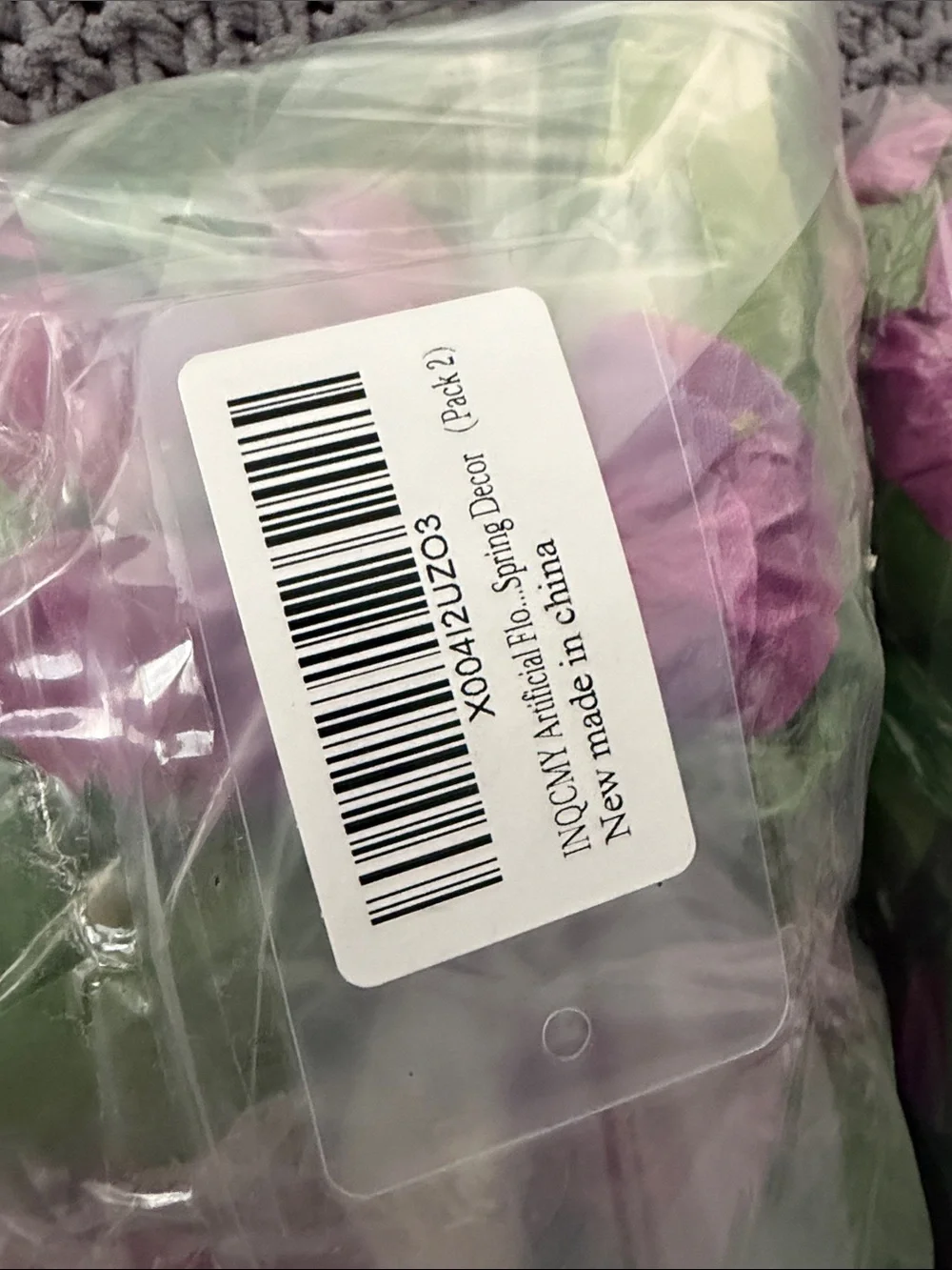 Purple Gradient Faux Morning Glory Hanging Flowers - Artificial Outdoor Accent